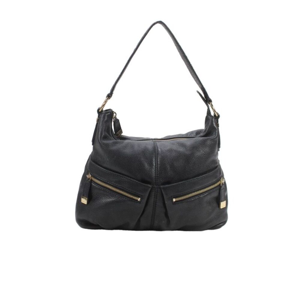 Michael Michael Kors Womens Double Pocket Zip Hobo Bag Handbag Black
